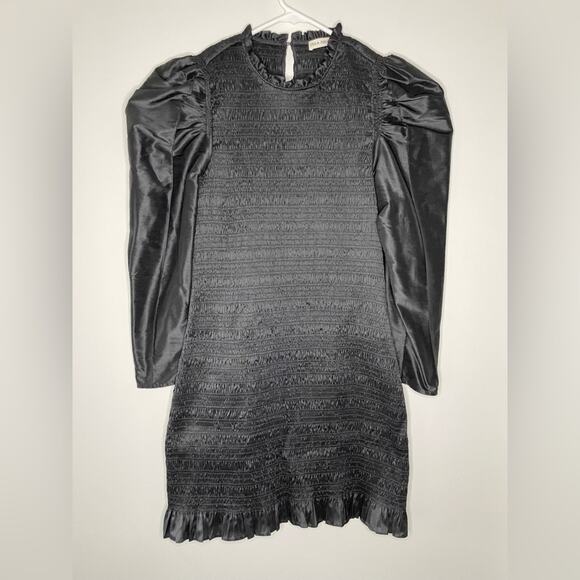 Ulla Johnson Aurele Mini Dress in Noir Black Size 8 - Picture 5 of 10